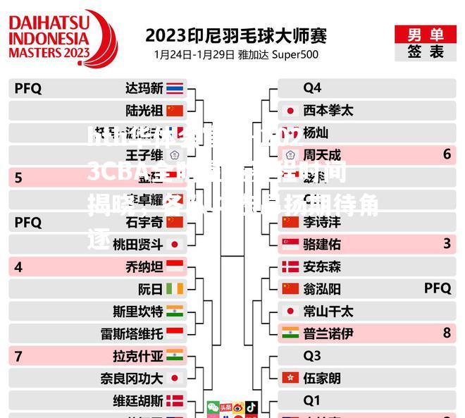 2023CBA全明星赛赛程时间揭晓，各队斗志昂扬期待角逐